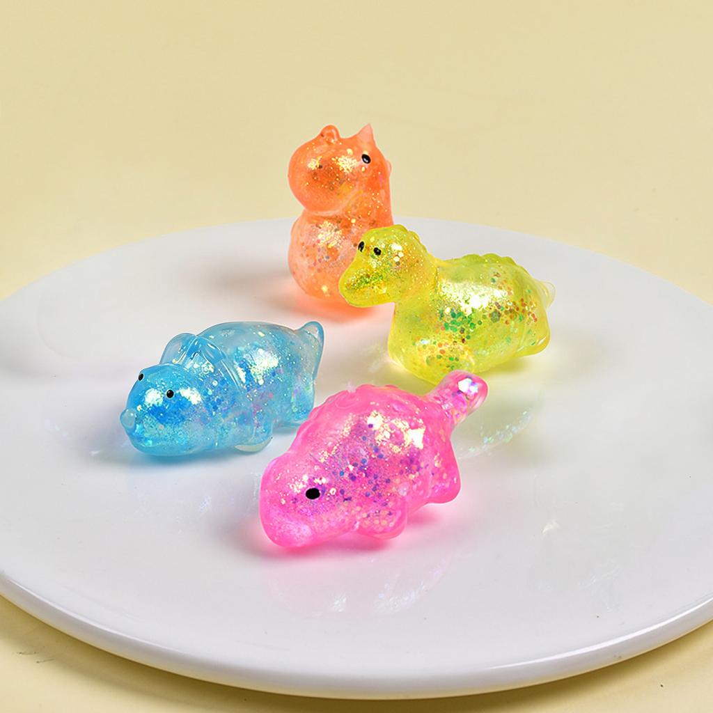 Simulated Food Toy Maltose Dinosaur Fun Glitter Animals Maltose Stress Relief Toy