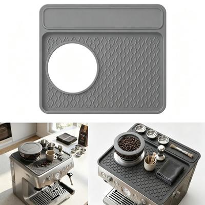 Heat-Resistant Coffee Tamping Station Espresso Bar Mat for Breville 870/880 Kitchen Countertop
