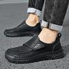 Popular Hand-stitched Men's Shoes Autumn and Winter Casual Shoes One-pedal Men's Leather Shoes Low-top Large-size Dad Shoes