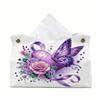 Porta salviettiera Diamond Art Fai da te in PU Pelle Mosaico di Cristallo Organizer da Scrivania Borsa Gem Art Decorazione Casa Ufficio Regalo Artigianale per Donne