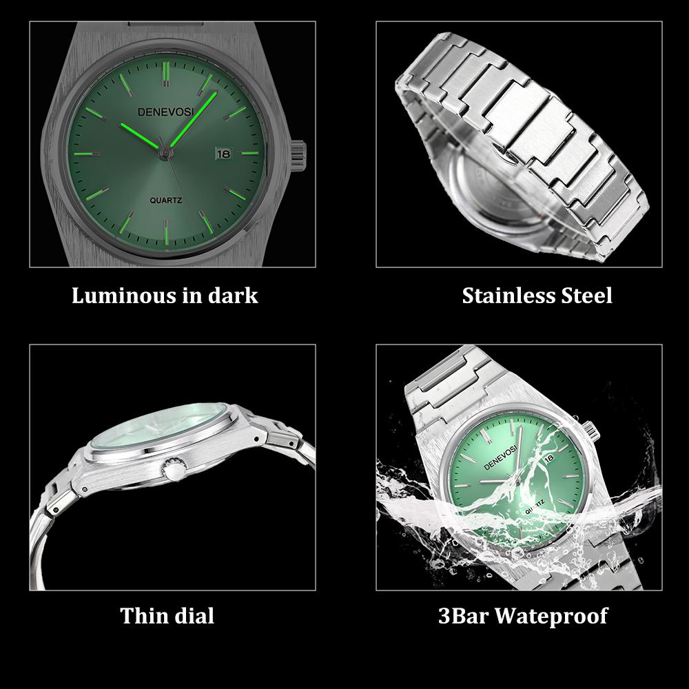 Elegant Watches For Men Women Waterproof Luminous Date Analog Watch Quartz Stainless Steel Woman's Fashion Wristwatch