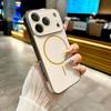 Luxury Crystal Lens AG Frosted Magnetic Case For iPhone 17 Air 16 15 14 13 12 11 Pro Max Plus For Magsafe Wireless Charge Cover