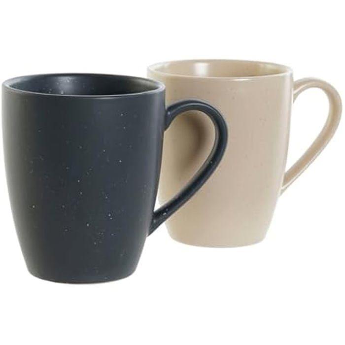 Tasses En Bois D'hévéa - DKD Home Decor - Lot De 4 - Gris Foncé - 300 Ml - Élégance Chic