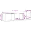 CD Wall Shelf Rustic Wood Look 75 x 18 x 18 cm Engineered Wood