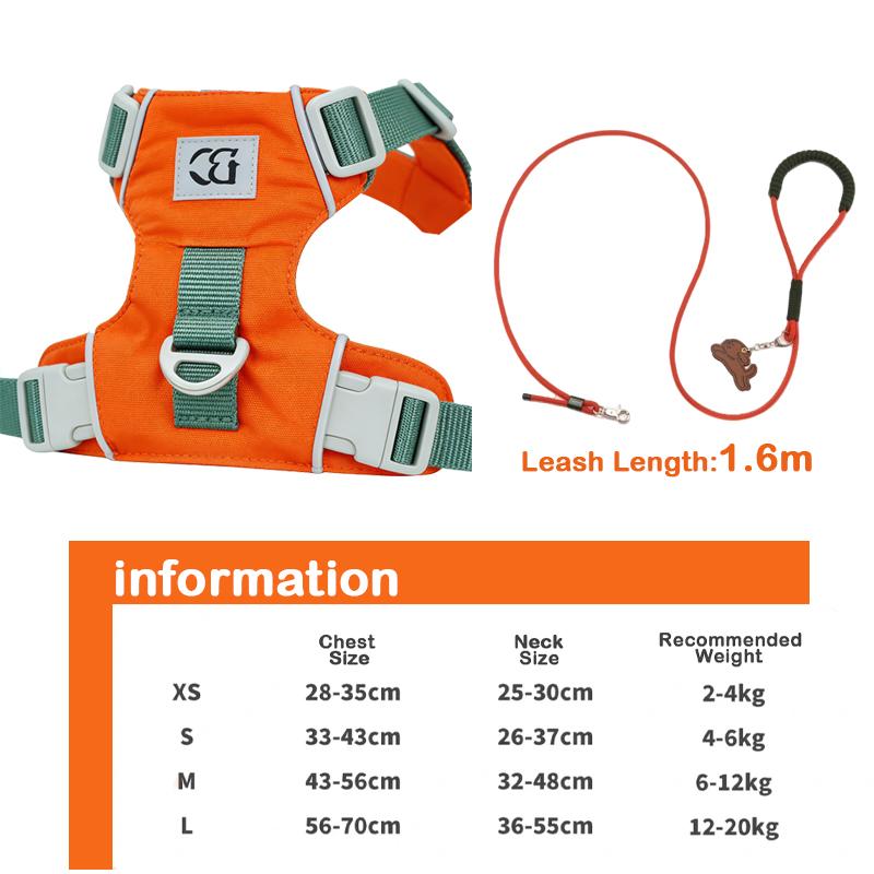 Pet Lightweight Harness Vest Harness for Small Medium Dogs Anti-Pull Puppy Walking Chest and Back For Dogs Outdoor Walking