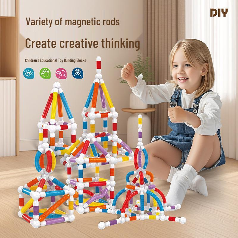 Creative Telescopic Magnetic Puzzle Stick for Early Learning and Decompression