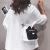 Cute Canvas Bag New Solid Color, Small Ear Crossbody Bag Women's Ins Style Large Capacity Crossbody Bag
