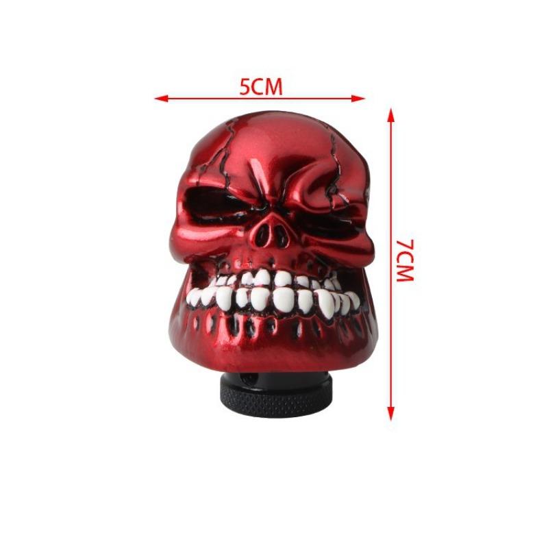 1pc Car Skull Gear Head Manual Transmission Car General Purpose Big Tooth Ghost Skull Gear Head Modified Skull Wave Stick Head
