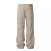 2026 Men Soild Color Cargo Pants Men High Street Comfortable Loose Fit Wide Leg Pants Side Pockets Trousers Man Workwear Pants