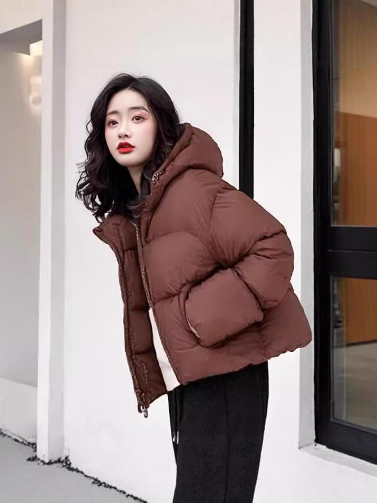Chaqueta Corta de Plumas de Pato Gruesa de Alta Calidad para Mujer - Estilo de Invierno a la Moda