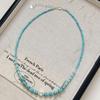 Vintage blue turquoise necklace, stylish and exquisite