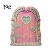 Small Fairy House Accessories Mini Wooden Door, 2D Flat Miniature Garden Rustic Nordic Style Decor Gate for DIY Craft, Dollhouse Accessory,
