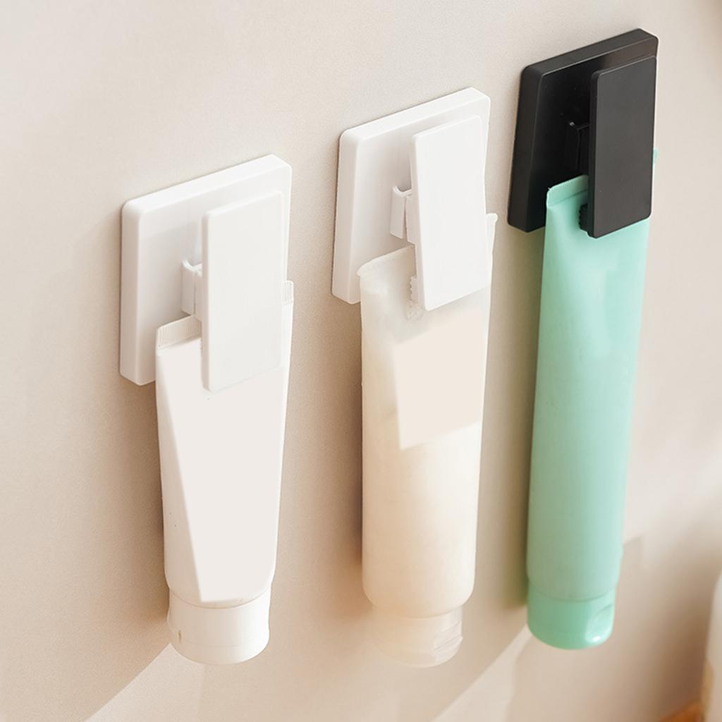 Bathroom Storage Clip Easy Installation Toothpaste Holder Rack Stylish Facials Cleanser Hanger for Renters and Families