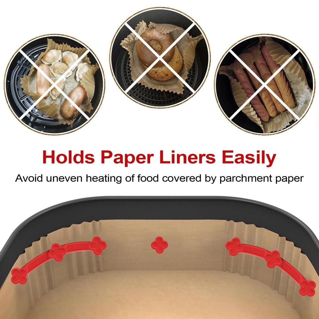 Magnetic Silicone Airfryer Holder Fixing Buckle High Temp Reusable Air Fryer Iron Basket Liner Buckle for Parchment Paper