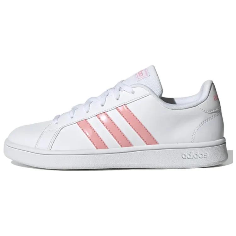 adidas Womens Grand Court Base 'White Glow Pink' (women's Sizes) Cloud White / Glow Pink / Cloud White Skate Shoes EG4055