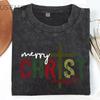 Merry Christmas Tshirt Jesus Christ Xmas Ready To Press Tshirt Christmas Cross T Shirt Women Men Retro Washed Printed Tshirt