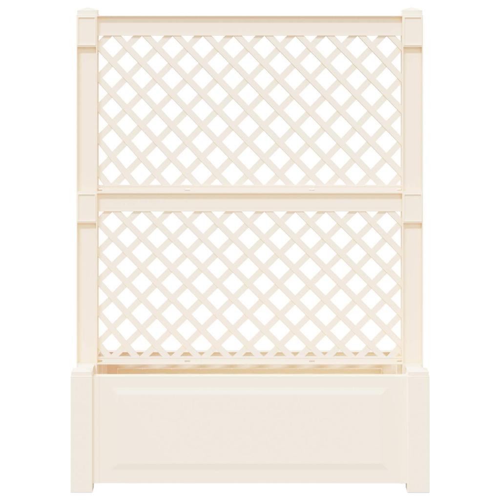 Large Planter with Trellis White 99.5 X 43 X 133.5 Cm PP