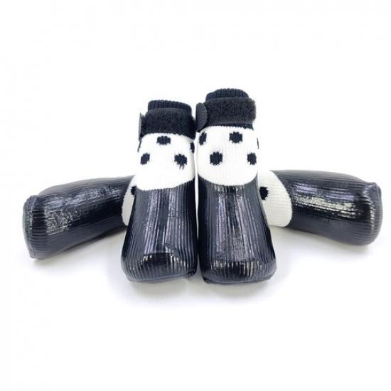 4Pcs/Set Non-Slip Knitted Dog Socks Pet Puppy Shoes Soft Cotton for Chihuahua  m