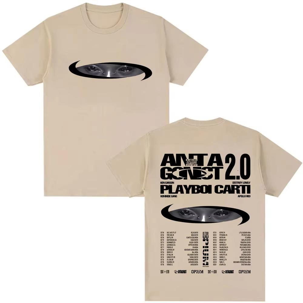 Singer Playboi Carti Antagonist 20 Tour Album 2026 Fans TShirt Men Women Clothing Fashion Harajuku Tshirts Vintage Streetwear
