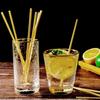 100Pcs Disposable Environmentally Straws 20cm Degradable Straws Wheat Drinking Straws  Bar
