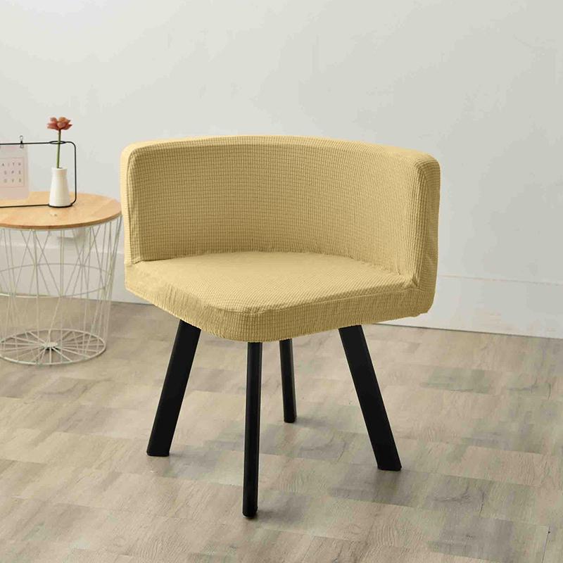 

1/2/4/6pc Triangle Chair Cover Solid Polar Fleece Curved Back Dining Chair Cover Low Back Seat Slipcover Office Hotel Home Decor 1 Piece жовтий