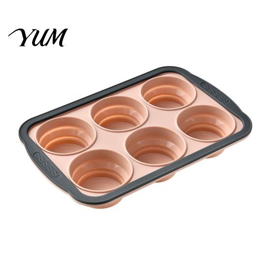 Antihaft-Backform Silikon-Muffinblech zum Backen, 6/12-fach, leicht zu lösend, Kuchen-Muffin-Backblech, Lebensmittelgeeignete Cupcake-Küche, Flexible Förmchen