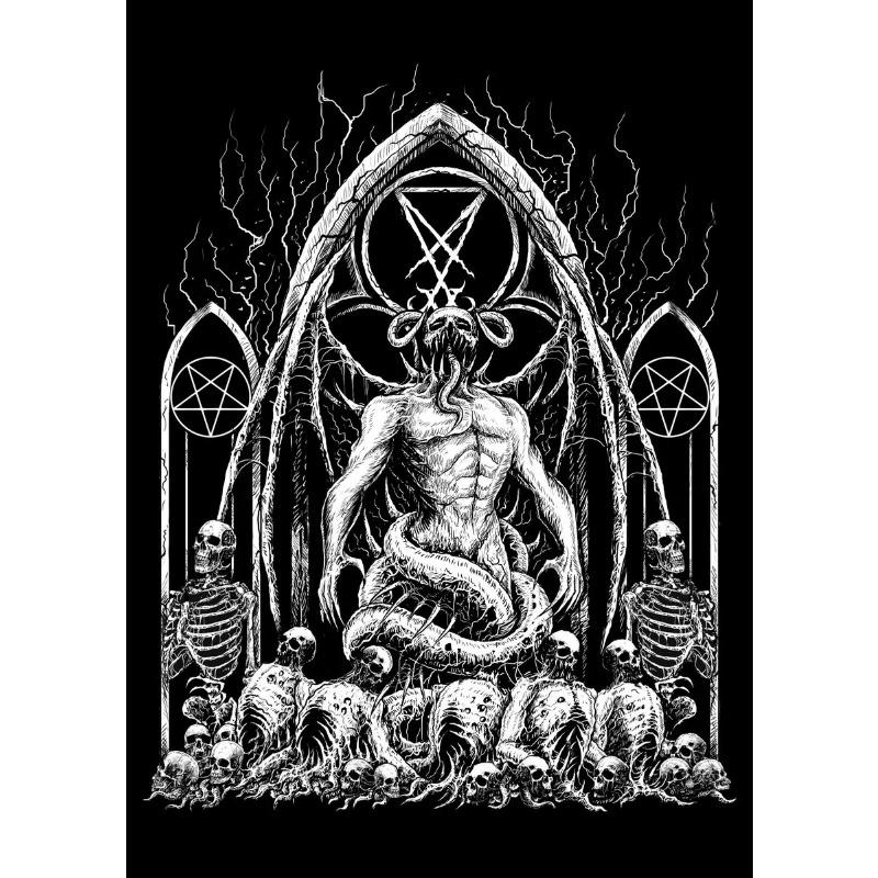 Poster Satanic Stil Gotic Demon Lucifer Gotic 666 Satan Baphomet Pictură pe Pânză Artă de Perete Imagine pentru Camera de Zi Decor Acasă