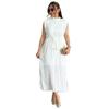 Women Clothes Long Maix Party Dress White Slvessless Women's Dress