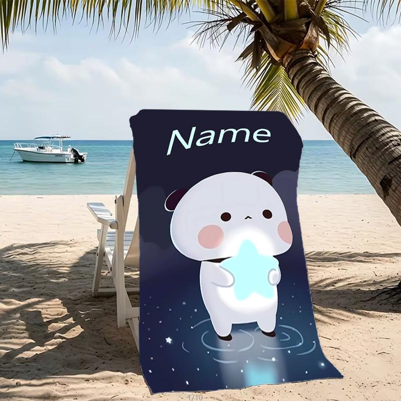 Customizable personalized beach towels Bubu Dudu themed designs.Suitable for the beach, yoga, sports;ideal as beach accessories