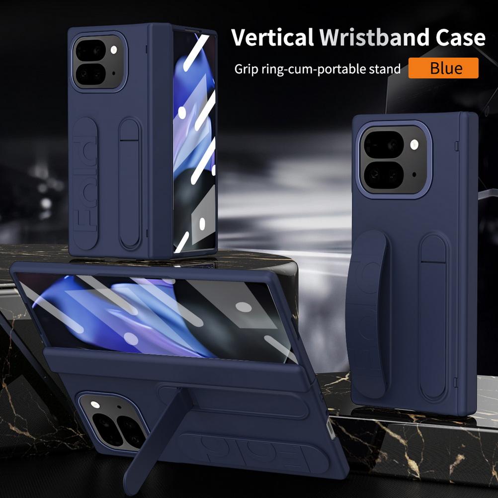 Multifunctional Kicktand Wrist Strap Folding Tempered Glass Protective Film Case For Google Pixel 9 Pro Fold Protect Cover Google Pixel 9 Pro Fold