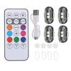 Bike Motorcycle LED Warn Lights RGB Strobe Light Car Bike Warning Light Wireless Remote Control Motor Night Safety Warning Light