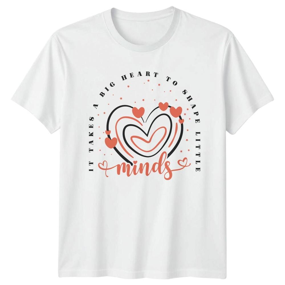 It Takes A Big Heart Unisexs TShirt Preschool Teacher Appreciation Gift For Her S