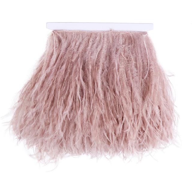 Feather1Meter White Ostrich Feathers Trim Fringe 10-15/15-18/18-22cm Plumes Ribbon For Wedding Crafts Dress Sewing  Party Accessories
