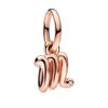 Brand New Plated Rose Gold Letter A-z 26 Alphabet Bead Component Zircon Letter Charm Bead Component Compatible With Authentic Original Bracelet High