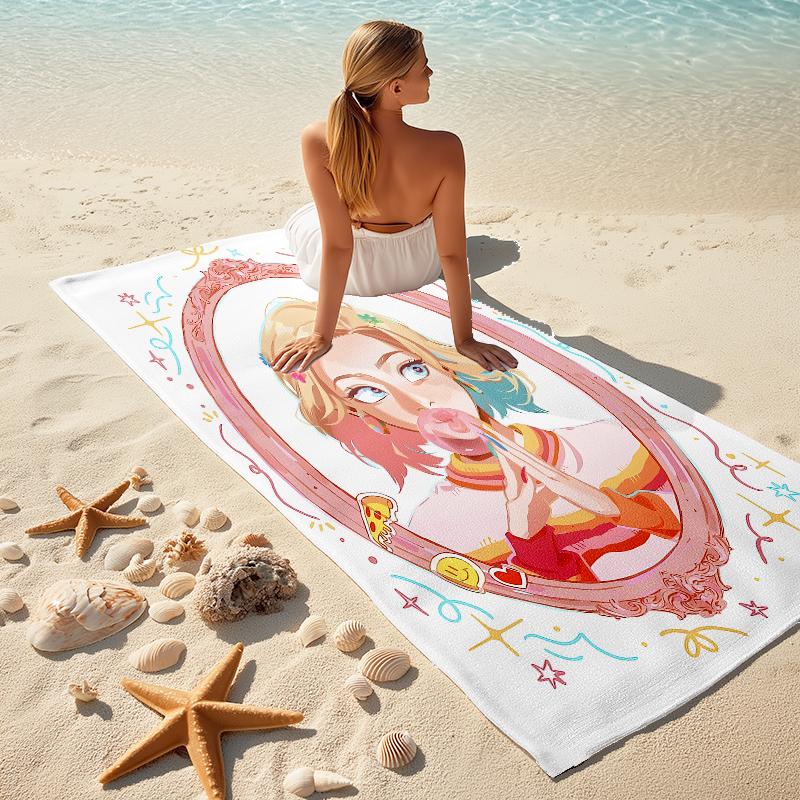 1Pc Colorful Fantasy Duo Beach Towel Microfiber Beach Towel Thin Absorbent For Beach Swimming Yoga Bath Sports 0917160