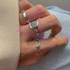 copper plated Ring for Women Girl Gift Blace Stone Crystal Glaze Retro Punk Open Jewellery Dropship High Quality