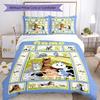 3pcs Custom Name Animals Bedding Set Duvet Cover Closure Includes 1 Duvet Cover & 2 Pillowcases, Soft and Comfortable for All Seasons.