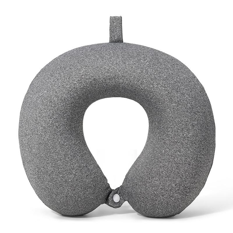 Cationic Cool Feeling U-shaped Pillow, Slow Rebound Memory Foam Neck Support Travel Pillow for Office Nap