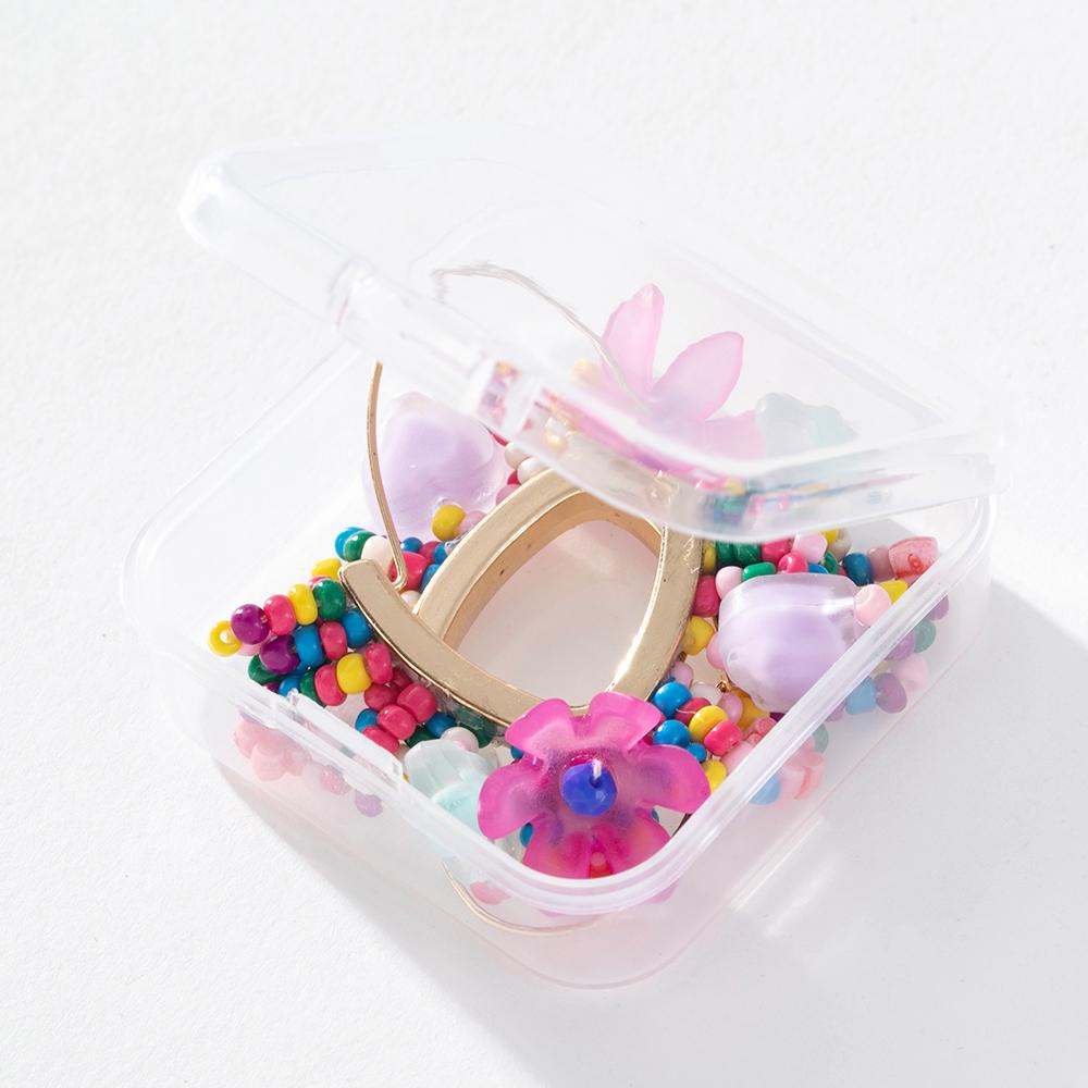 Pinkdudu 5 farbe V Form Acryl Ohrringe Elegante Temperament Cartoon Geometrische Ohrring für Frauen Schmuck PD1439