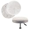 Bar Round Chair Cover Elastic Velvet Stool Cover Anti-Dirty Seat Protector Solid Color Removable Swivel Chair Cover Universal