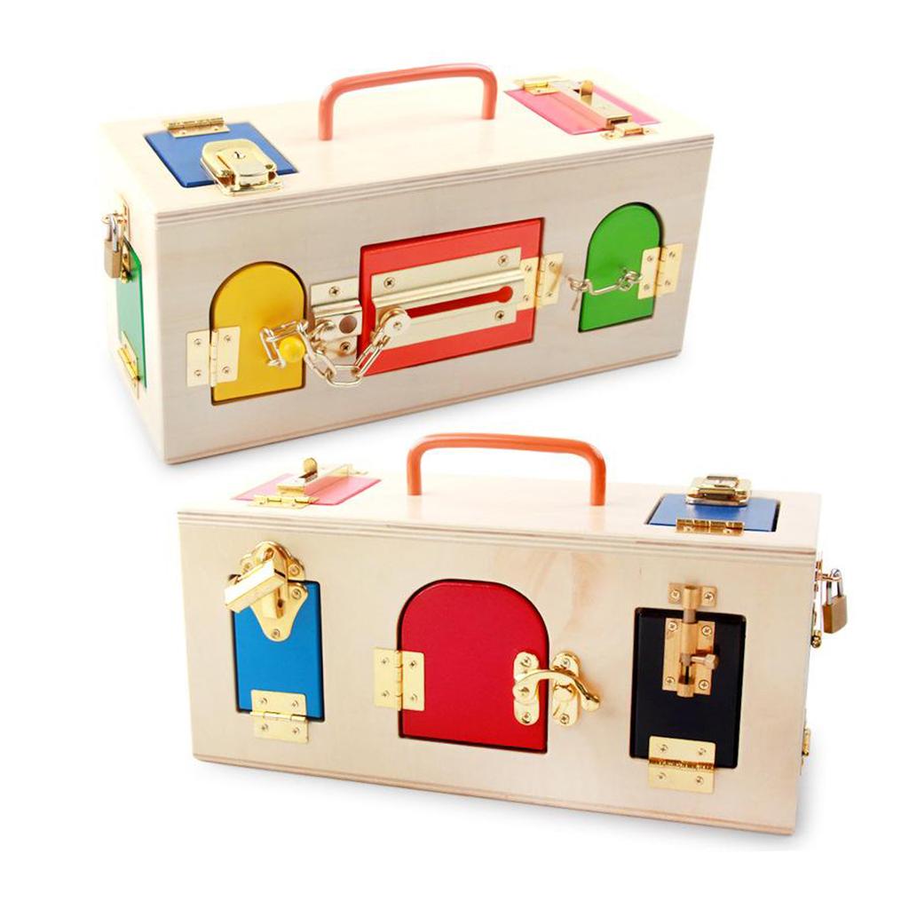 M-HUA Montessori Colorful Lock Box Giocattoli educativi per Bambini in et/à prescolare per Bambini