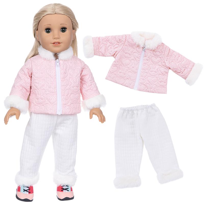 18 Inch Meisjespop Kleding Winterjas voor 43cm Baby pasgeboren Poppenoutfit Jas