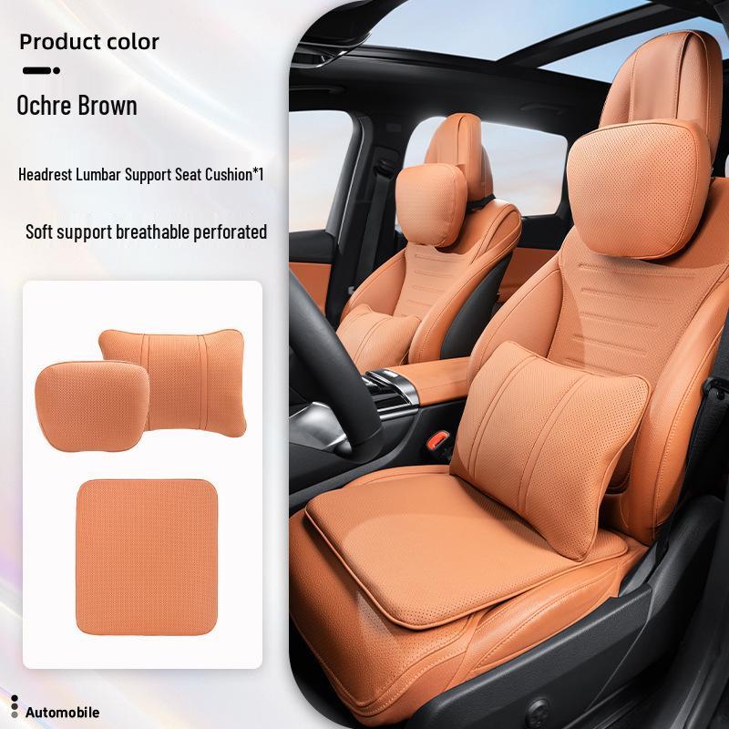 Luxurious Breathable Neck and Lumbar Seat Cushion Set for Maybach