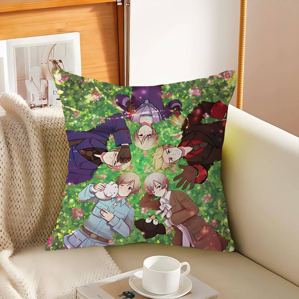 

H-Хеталия Ось Силы Наволочка Квадратная Наволочка 3D Мягкая Плюшевая Декоративная Наволочка Гостиная Диван Спальня Домашняя Комната 12x12Inch