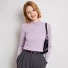 Women's Cashmere Knit Sweater: Half-High Neck, Loose Fit, Long Sleeve, Versatile Base Layer for Autumn & Winter