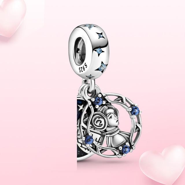 100% 925 Sterling Silver Přívěsek Millenium Falcon Falcon Přívěsek Fit Originální módní šperky Dámský náramek DIY dárek