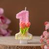 Creative Handmade 0-9 Birthday Flower Candle for Cakes and Desserts