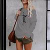2020 Summer New Amazon Wish European and American Cross-border Women's Clothing, European and American Round Neck Loose Casual Printing Long-sleeved T
