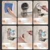 Portable Suction Cup Towel Holder Retractable Rotatable Angle Towel Rod No Drilling Storage Shelf Kitchen Bathroom