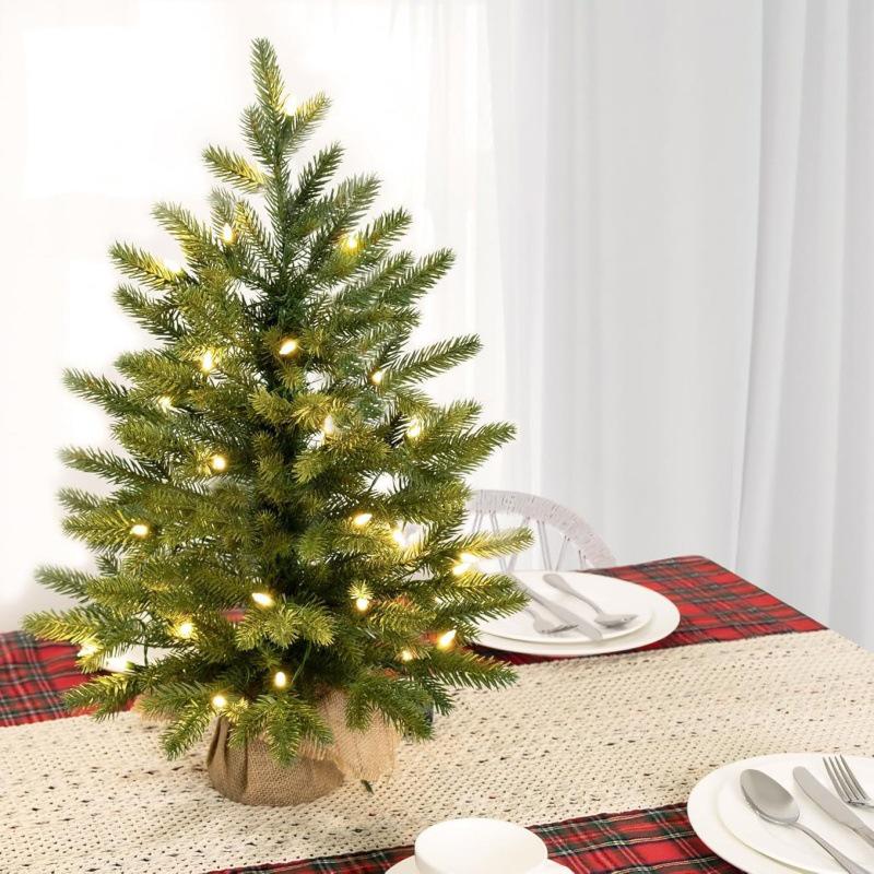 2025 Eco-Friendly Christmas Tree 60cm with Burlap Base
